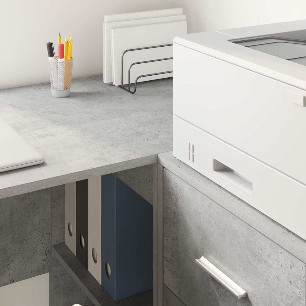 Sideboard with Drawer Concrete Grey 38 x 34 x 75 cm