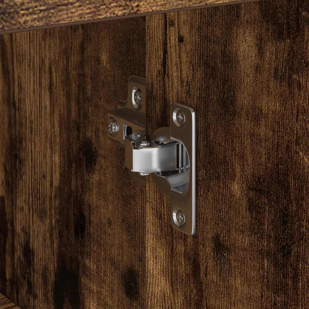 Sideboard with Drawer Smoked Oak 38 x 34 x 75 cm
