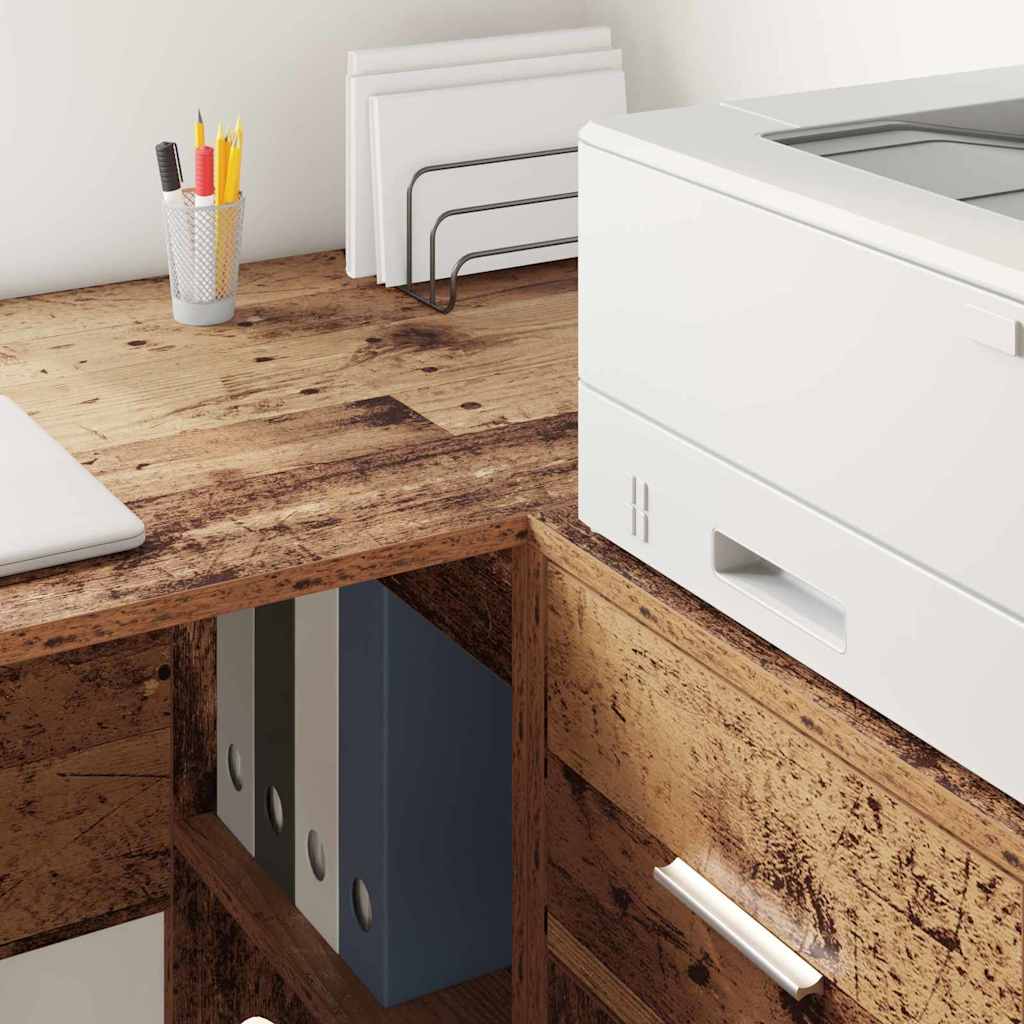 Sideboard with Drawer Old Wood 38 x 34 x 75 cm