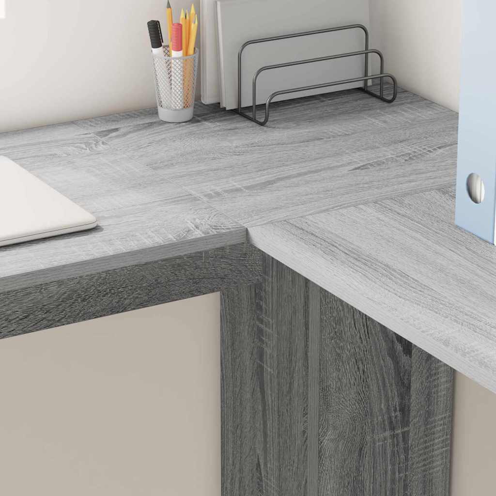 Corner Desk Grey Sonoma 140 x 113.5 x 75 cm Engineered Wood