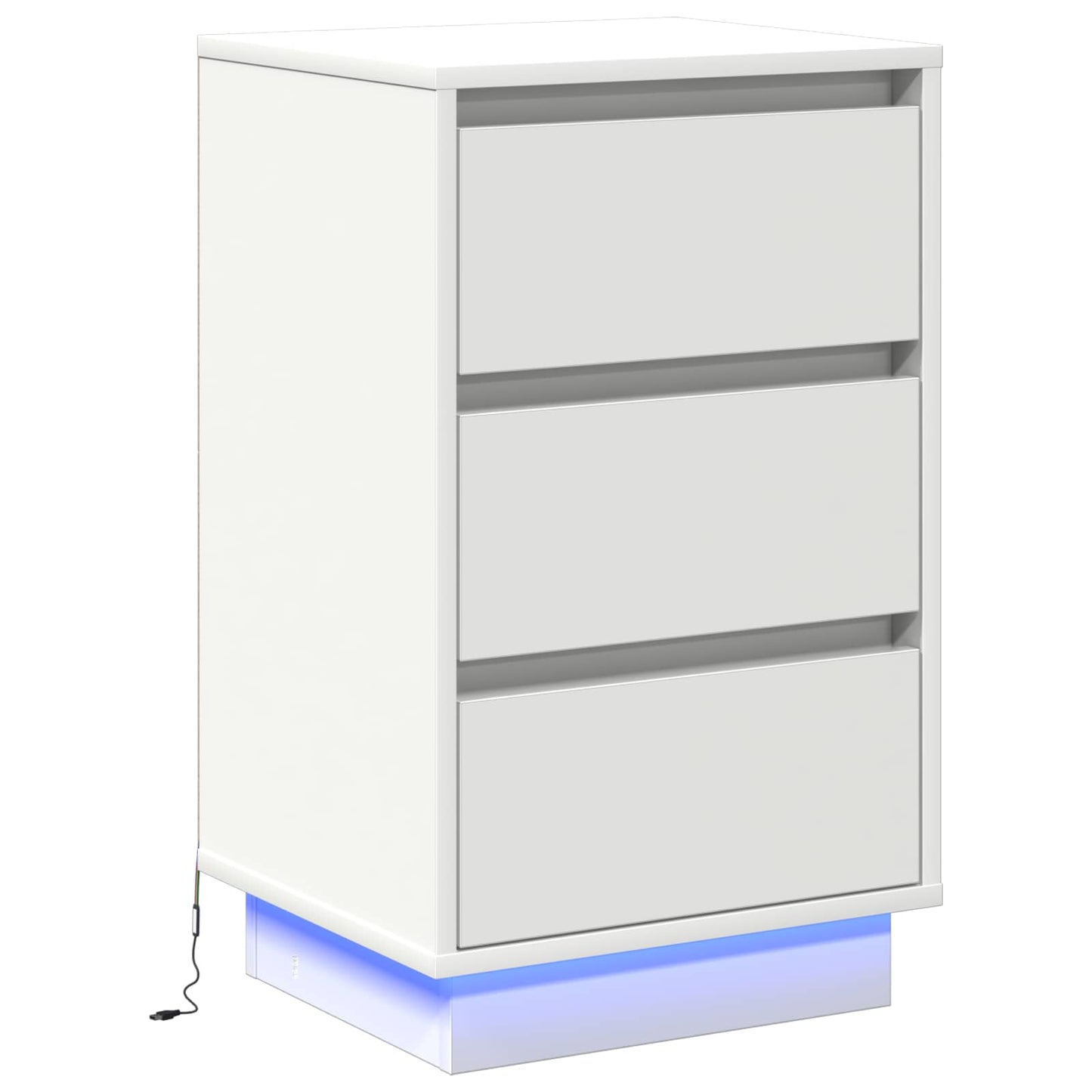 Bedside Cabinet White 39 x 34.5 x 65 cm Engineered wood