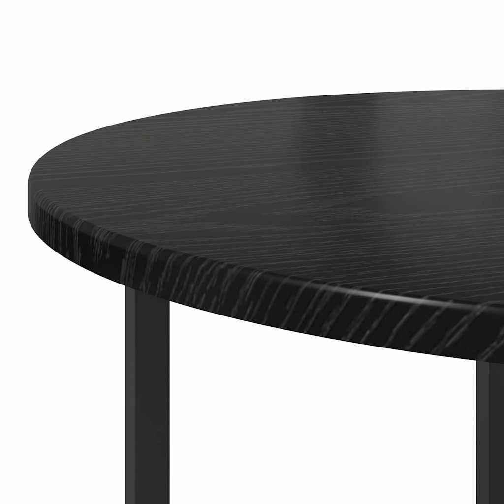 Side Table Set 2 pcs Black Oak 50 x 50 x 50 cm