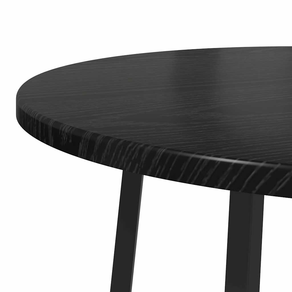Side Table Set 2 pcs Black Oak 50 x 50 x 51 cm