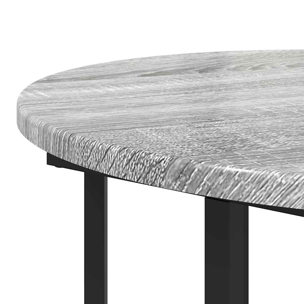 Side Table Set 2 pcs Grey 50 x 50 x 50.5 cm