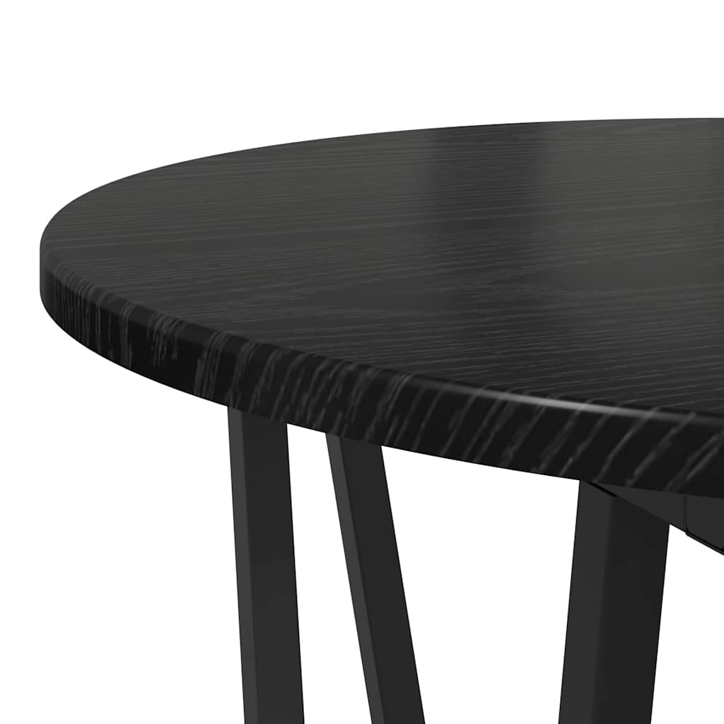 Side Table Set 2 pcs Black Oak 50 x 50 x 50.5 cm