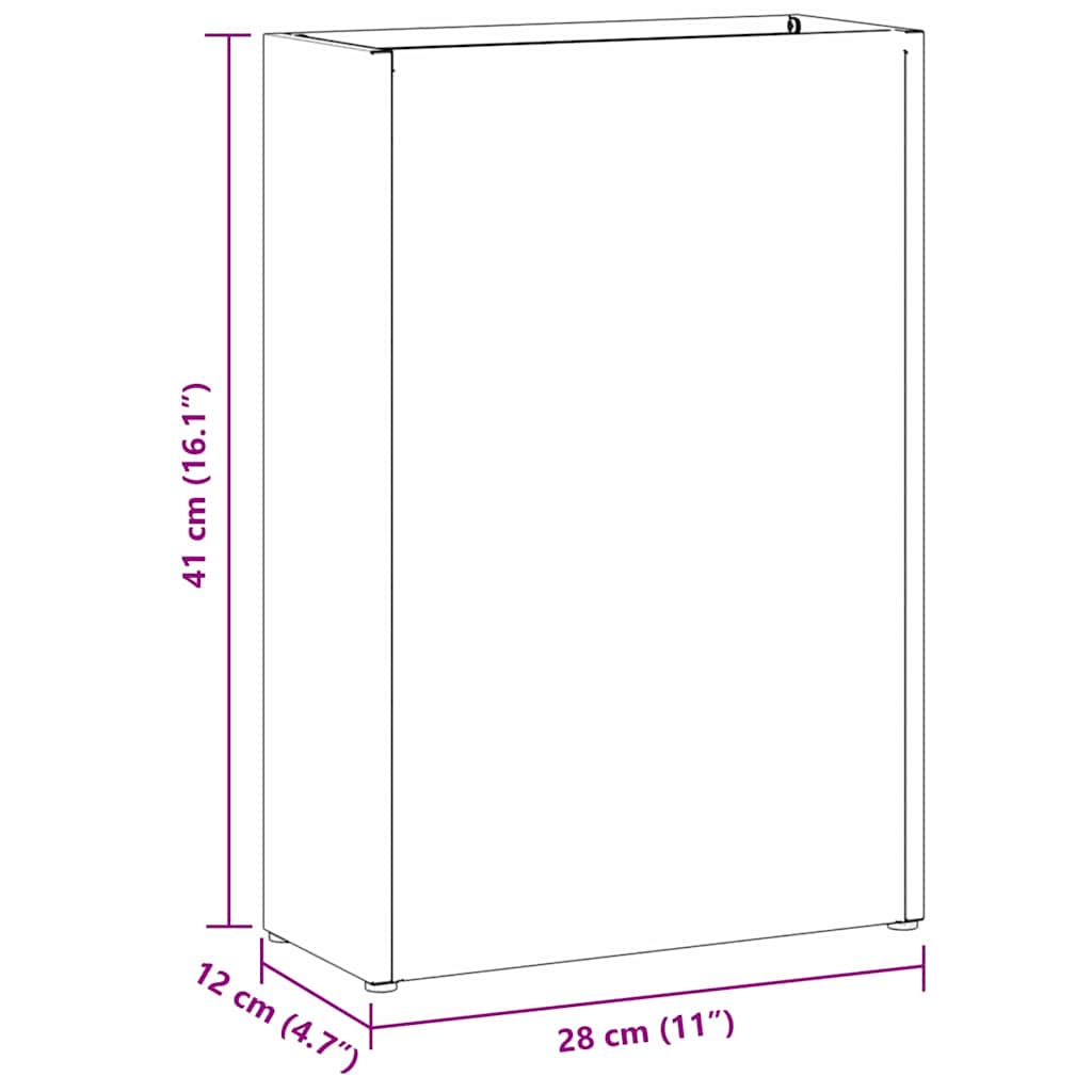 Rain Umbrella Stand Anthracite 28 x 12 x 41 cm Steel