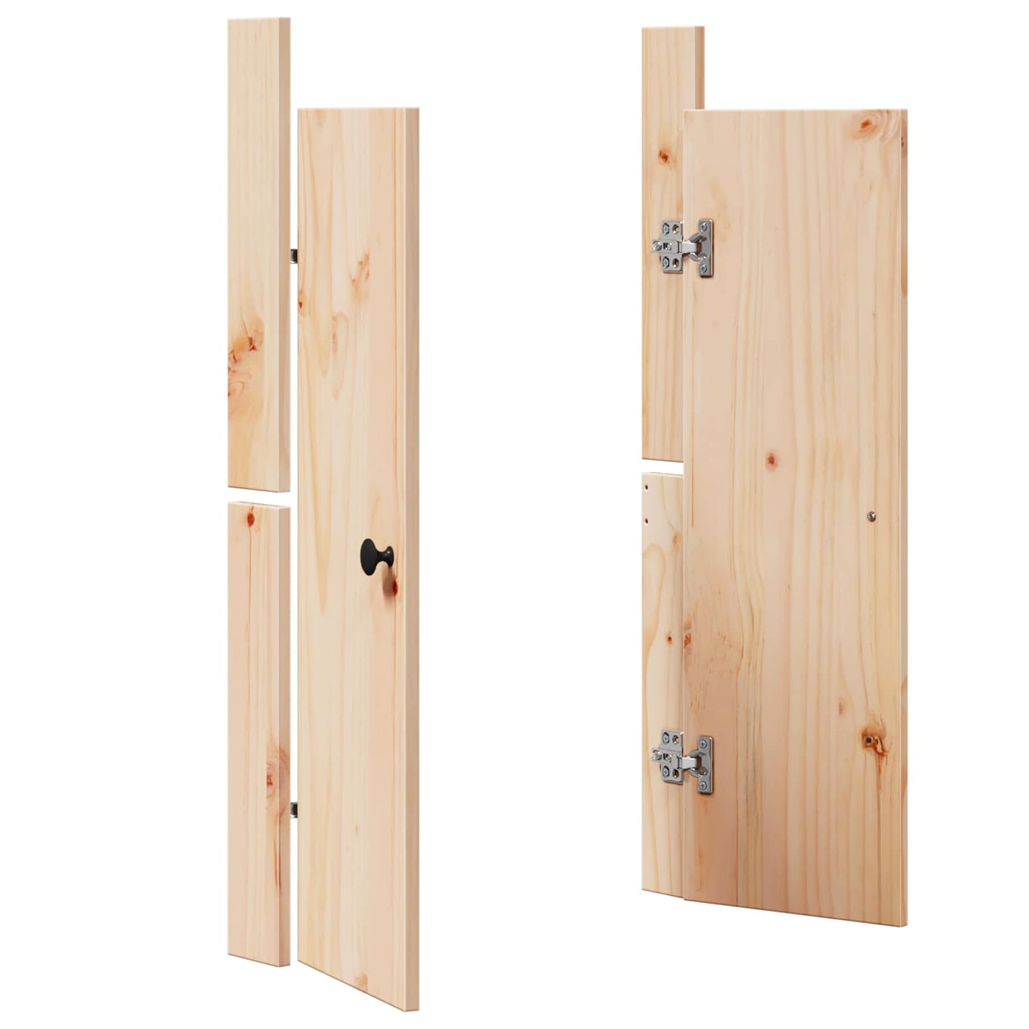 Kitchen Door MEPPEL 2 pcs Cream 50 x 9 x 82 cm Solid Pine wood