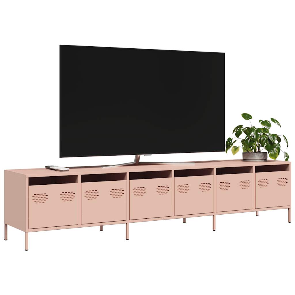 TV Cabinet Pink 202x39x43.5 cm Cold-rolled Steel