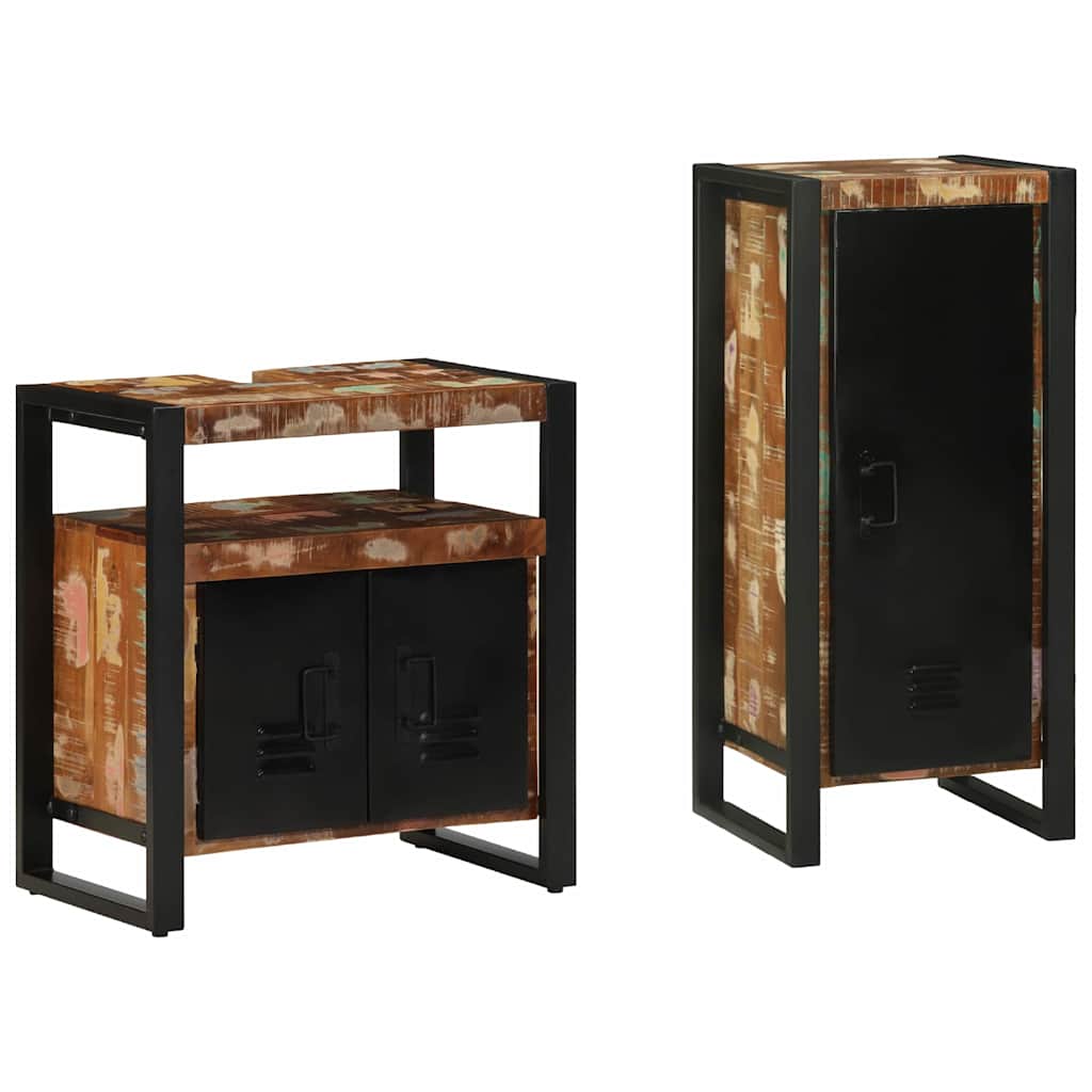 Bathroom Furniture Set 2 pcs Multicolour and Black