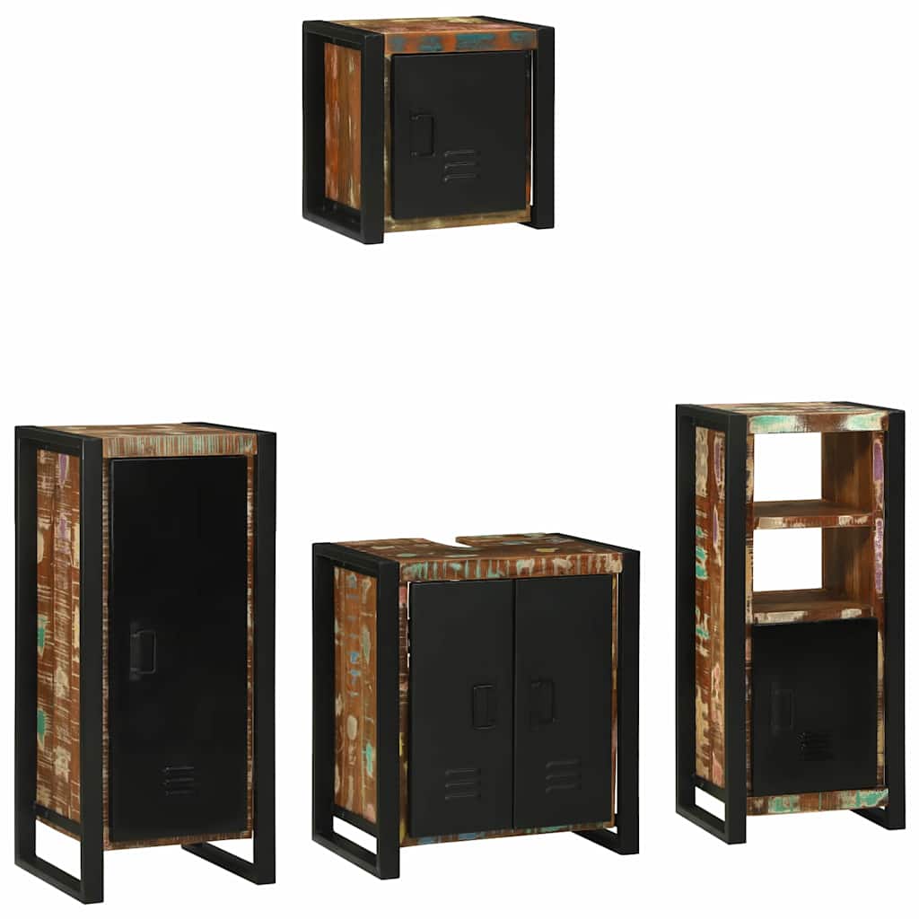 Bathroom Furniture Set 4 pcs Multicolour and Black
