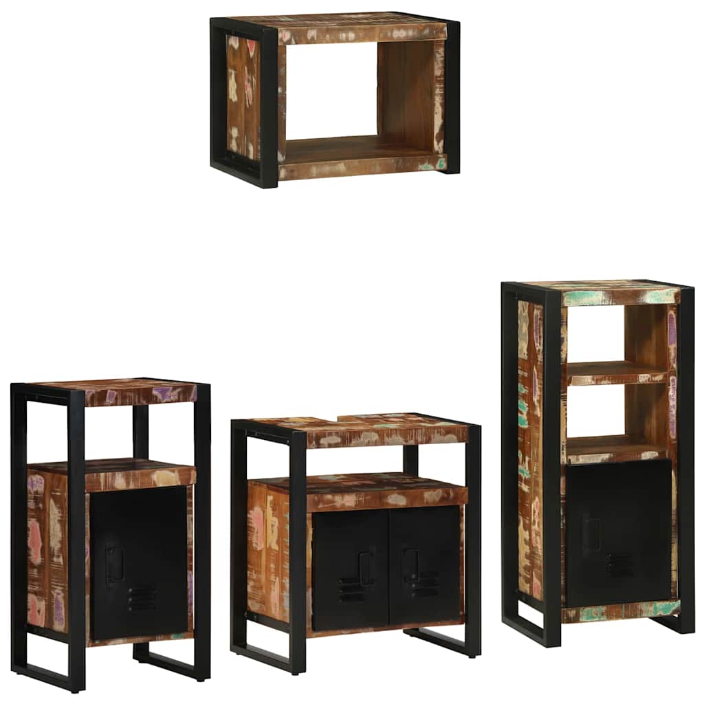 Bathroom Furniture Set 4 pcs Multicolour and Black