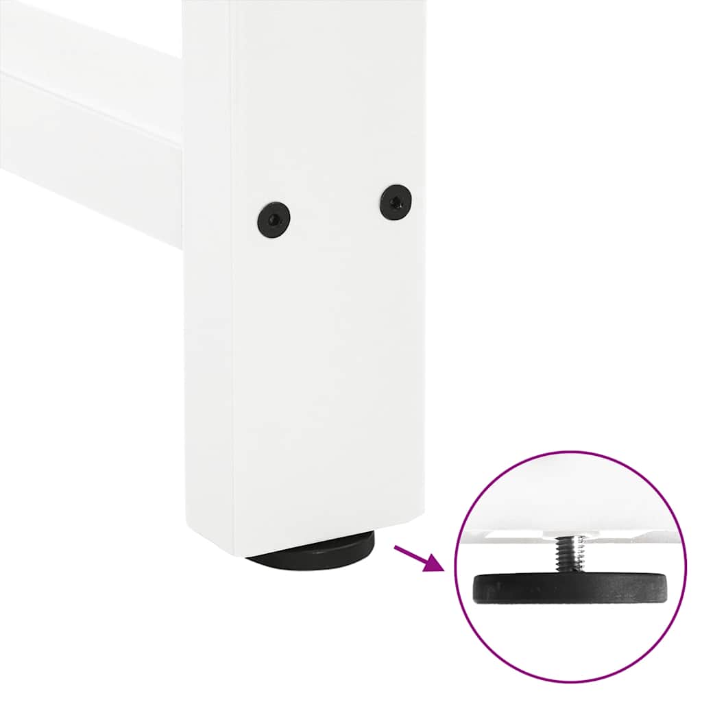 Bar Table Legs White 2 pcs 50x(100-101) cm Steel