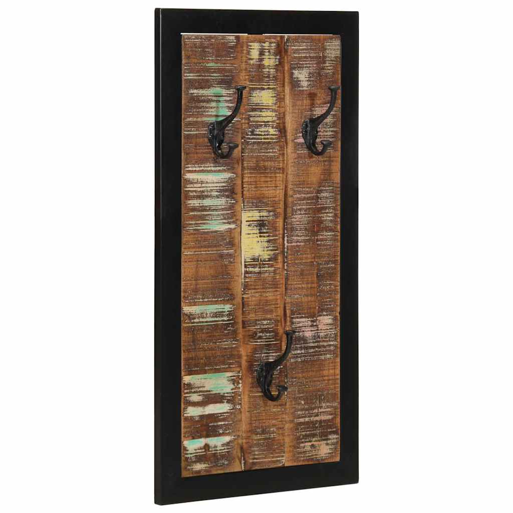 Coat Rack Multicolour 40x2x80 cm Solid Wood Reclaimed