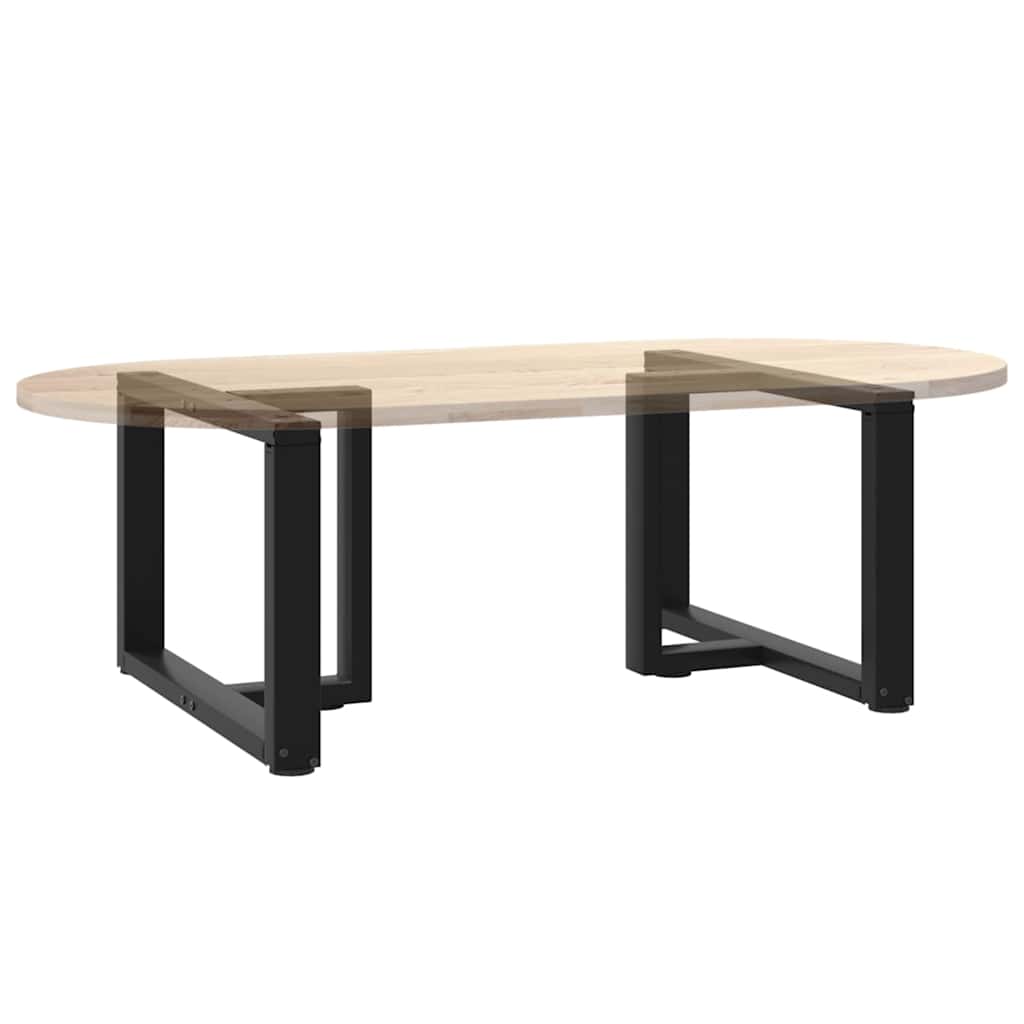 Coffee Table Legs T-Shaped 2 pcs Black 60x25x(42-43) cm Steel