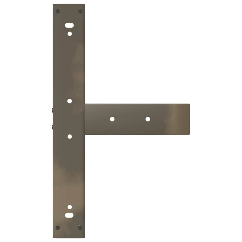 Bar Table Legs T-Shaped 2 pcs Natural Steel 60x35x(90-91) cm Steel