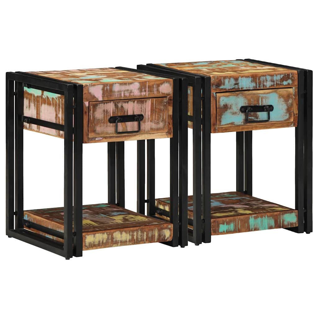 Bedside Cabinet 2 pcs Multicolour 40 x 40 x 50 cm