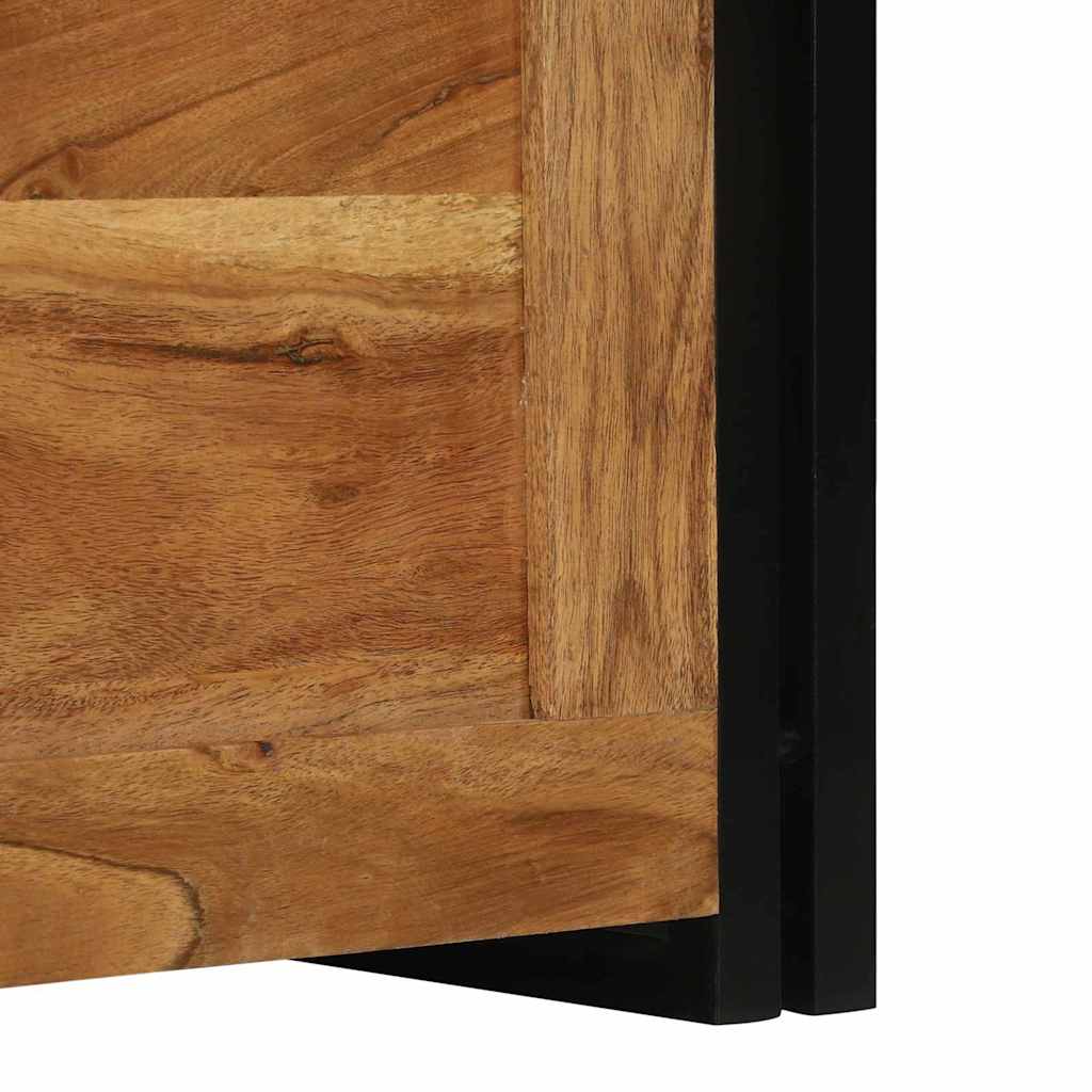Storage Box Brown and Black 60 x 40 x 41 cm Solid Acacia Wood