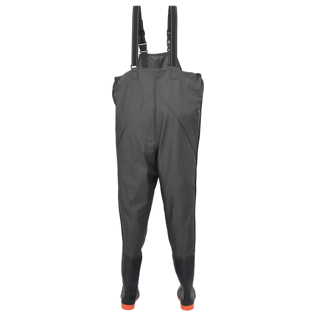 Chest Waders with Boots Dark Green Size 46