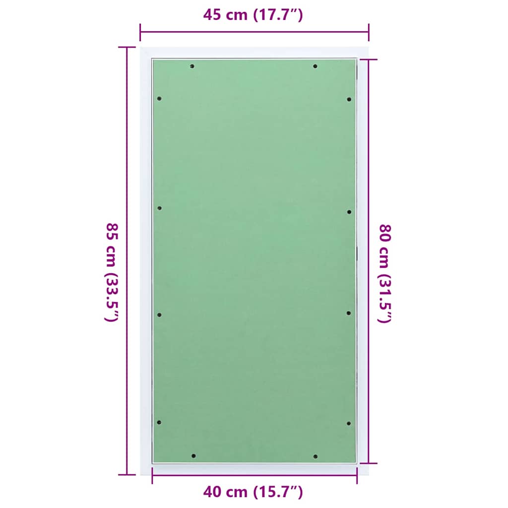Access Panel Green and Silver 45 x 85 cm