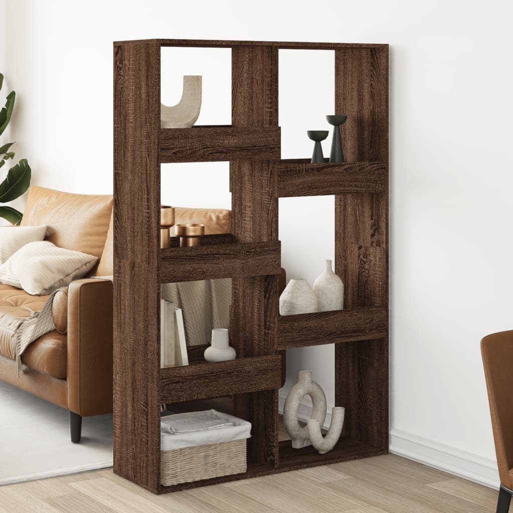 Room Divider Brown Oak 100x33x155,5 cm Engineered Wood