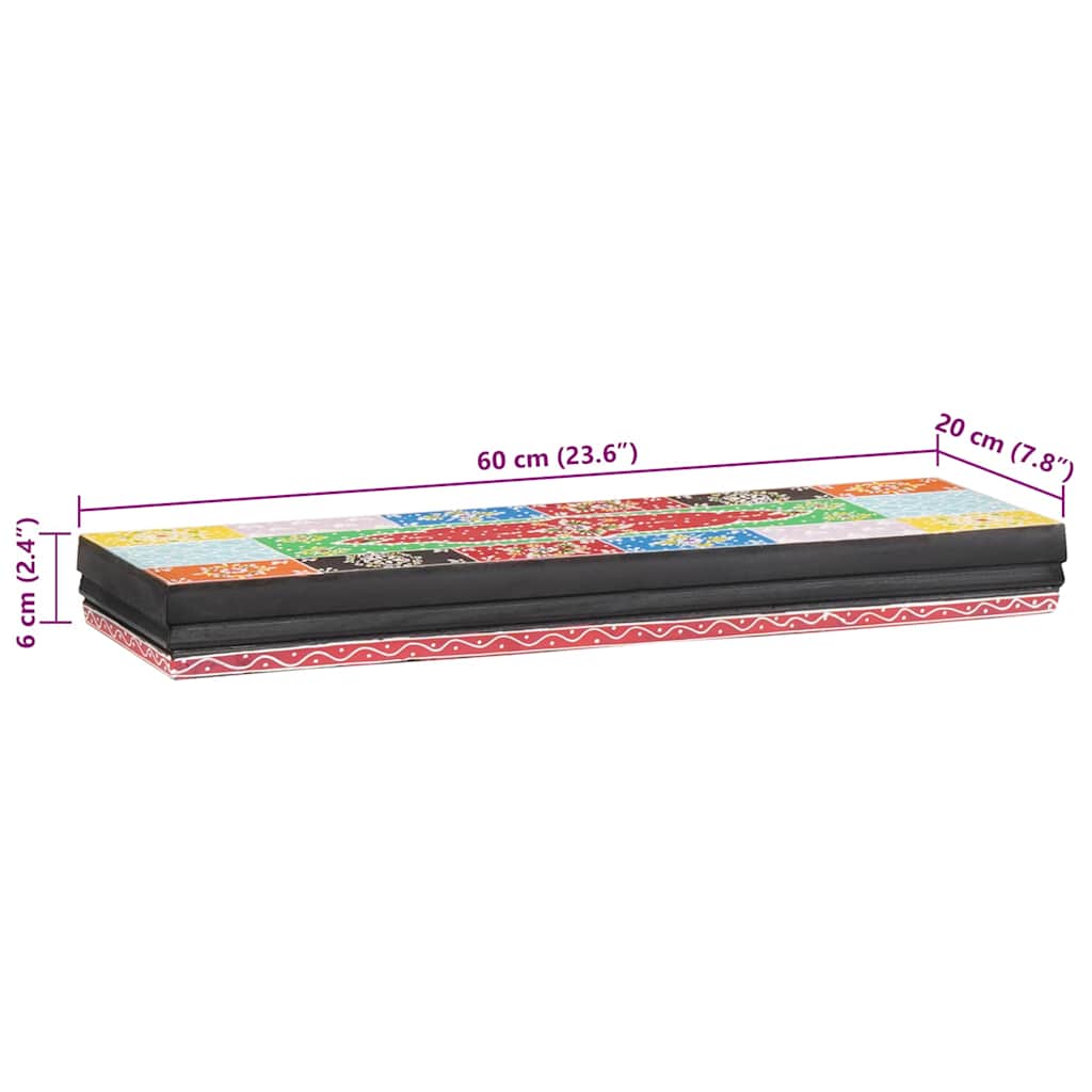 Wall Shelves Wall-Mounted Multicolour 60 x 20 x 6 cm