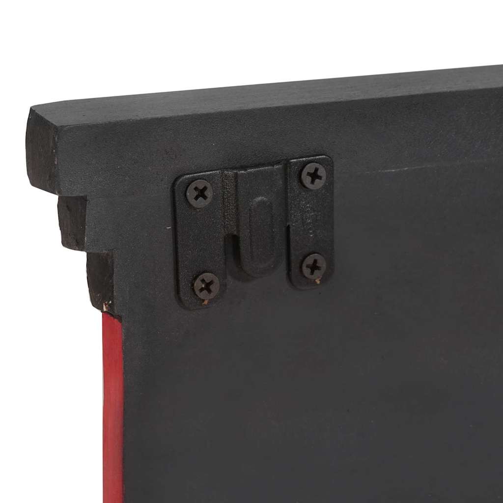 Coat Rack Black 80 x 25 x 2 cm Solid Mango Wood