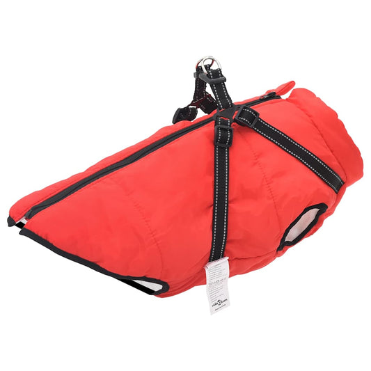 Dog Coat with Harness Waterproof Reflective Red 5XL