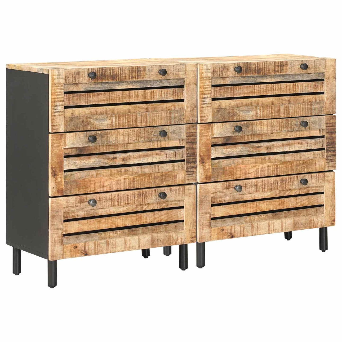 Storage Cabinets 2 pcs 120 x 33 x 75 cm Solid Mango Wood