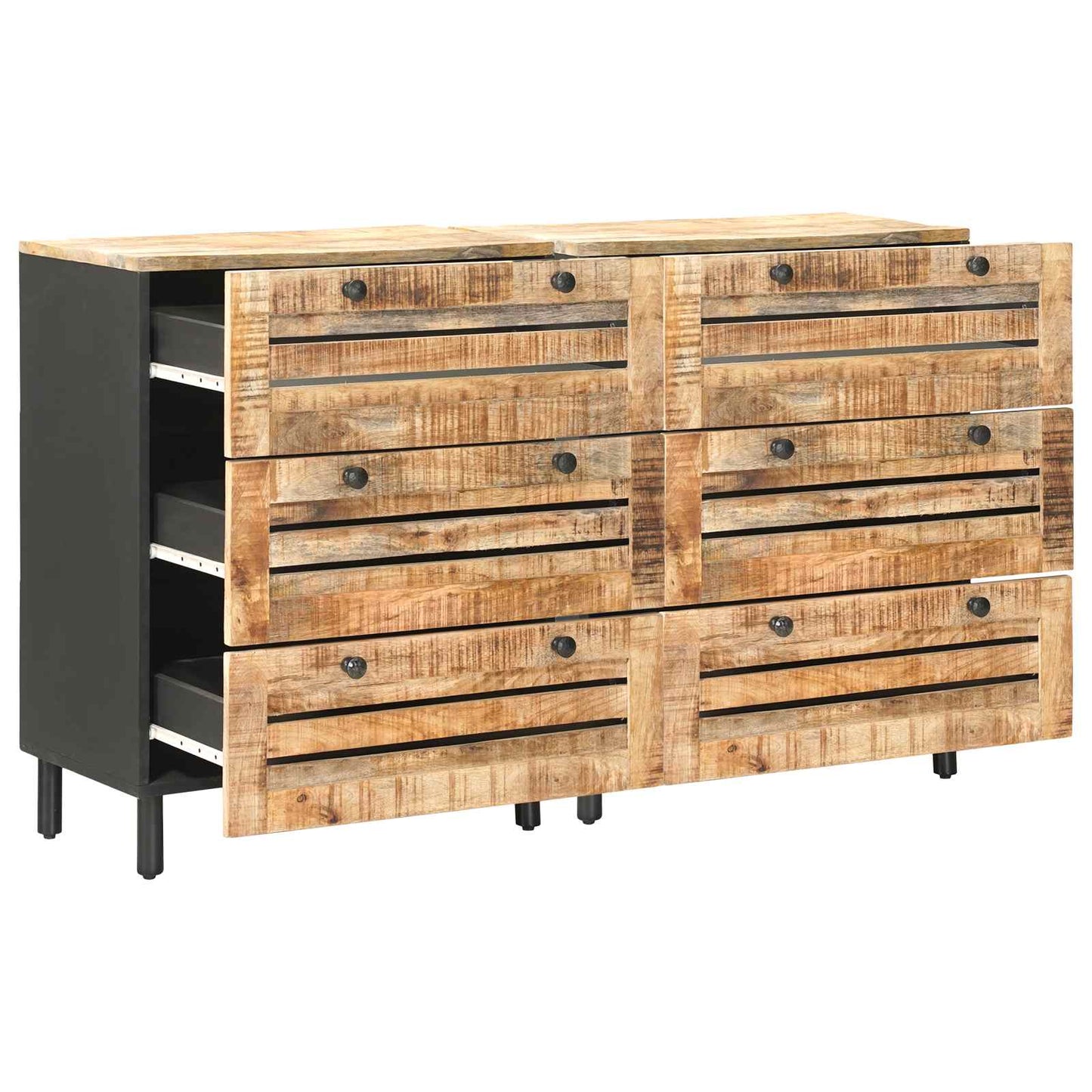 Storage Cabinets 2 pcs 120 x 33 x 75 cm Solid Mango Wood