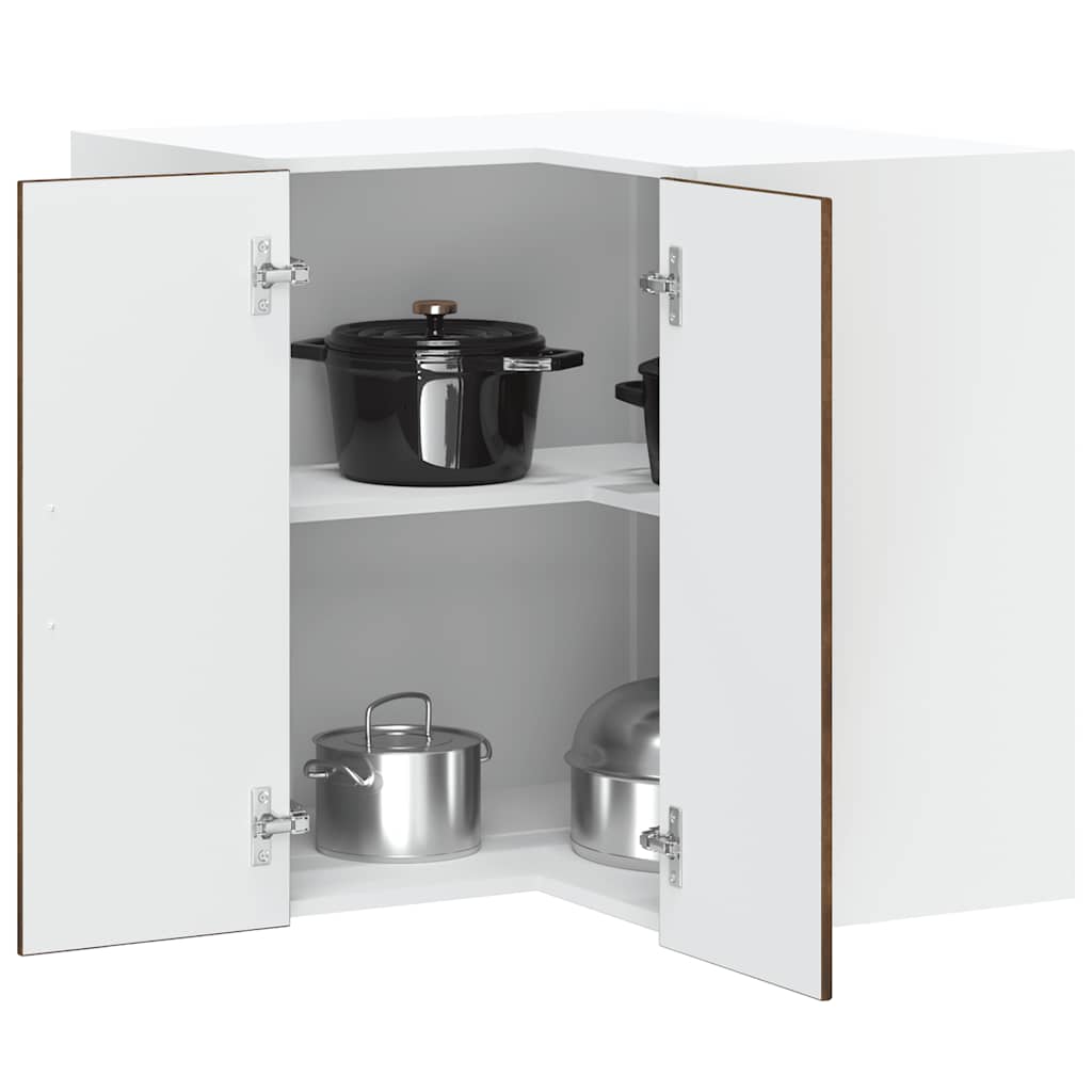 Kitchen Wall Corner Cabinet "Lucca" Smoked Oak Engineered Wood