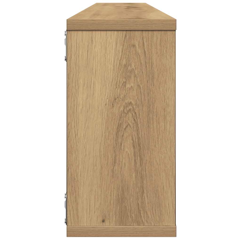 Wall Cube Shelves 4 pcs Artisan Oak 100x15x30 cm Engineered Wood