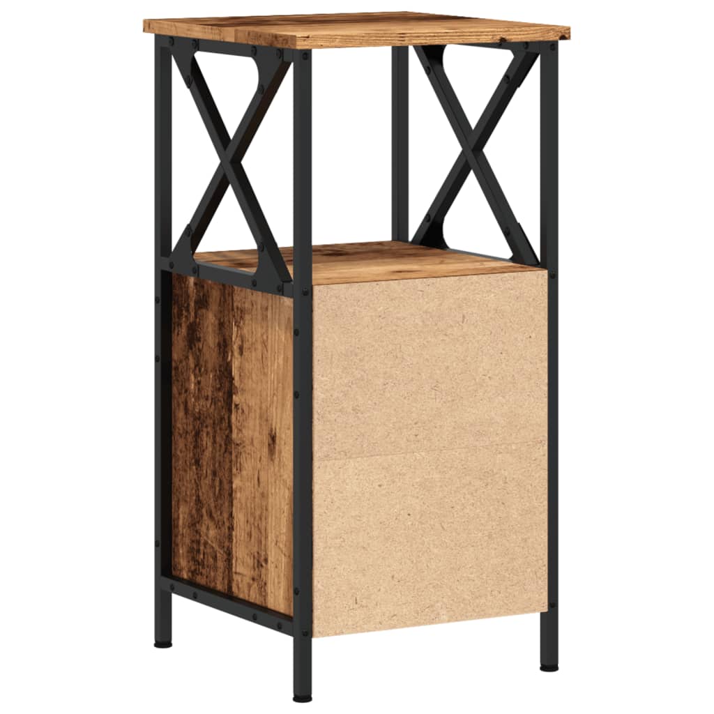 Bedside Cabinets 2 pcs Old Wood 34x35,5x70 cm Engineered Wood