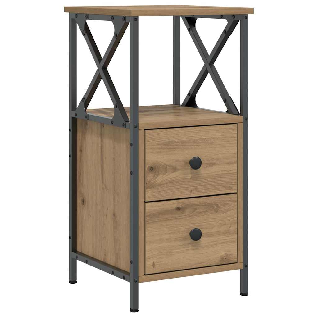 Bedside Cabinets 2 pcs Artisan Oak 34x35,5x70 cm Engineered Wood