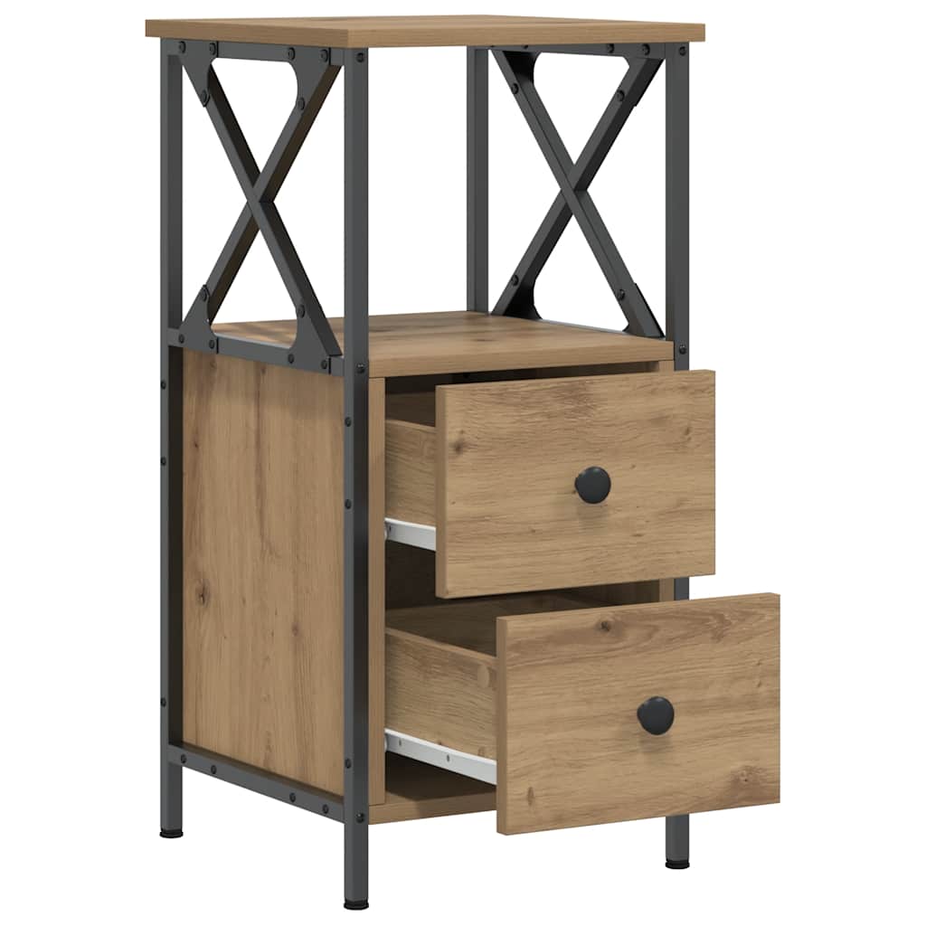 Bedside Cabinets 2 pcs Artisan Oak 34x35,5x70 cm Engineered Wood
