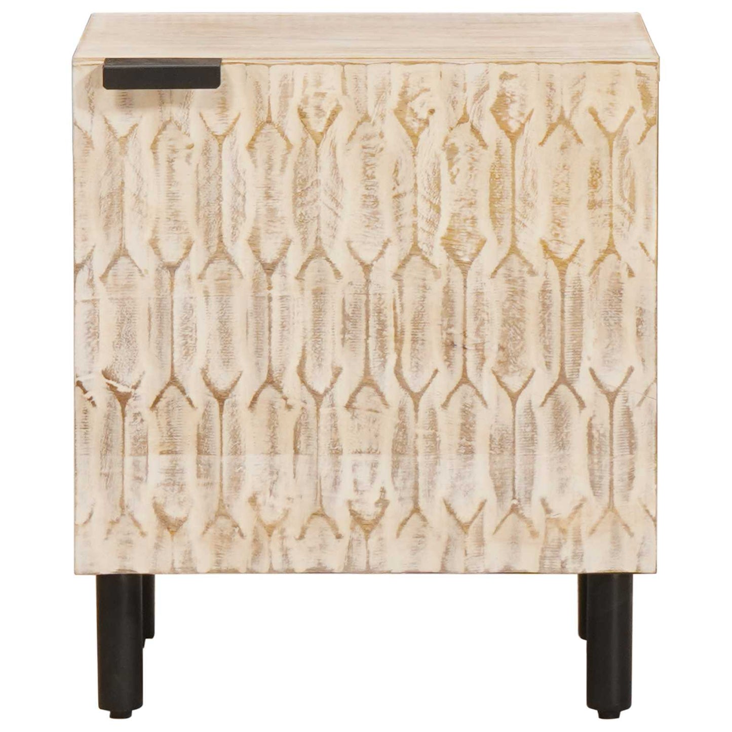 Bedside Cabinet 2 pcs White 40 x 33 x 46 cm Solid Mango Wood