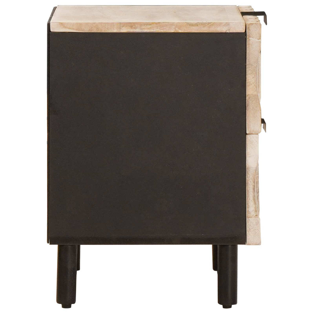 Bedside Cabinet 2 pcs White 40 x 33 x 46 cm Solid Mango Wood