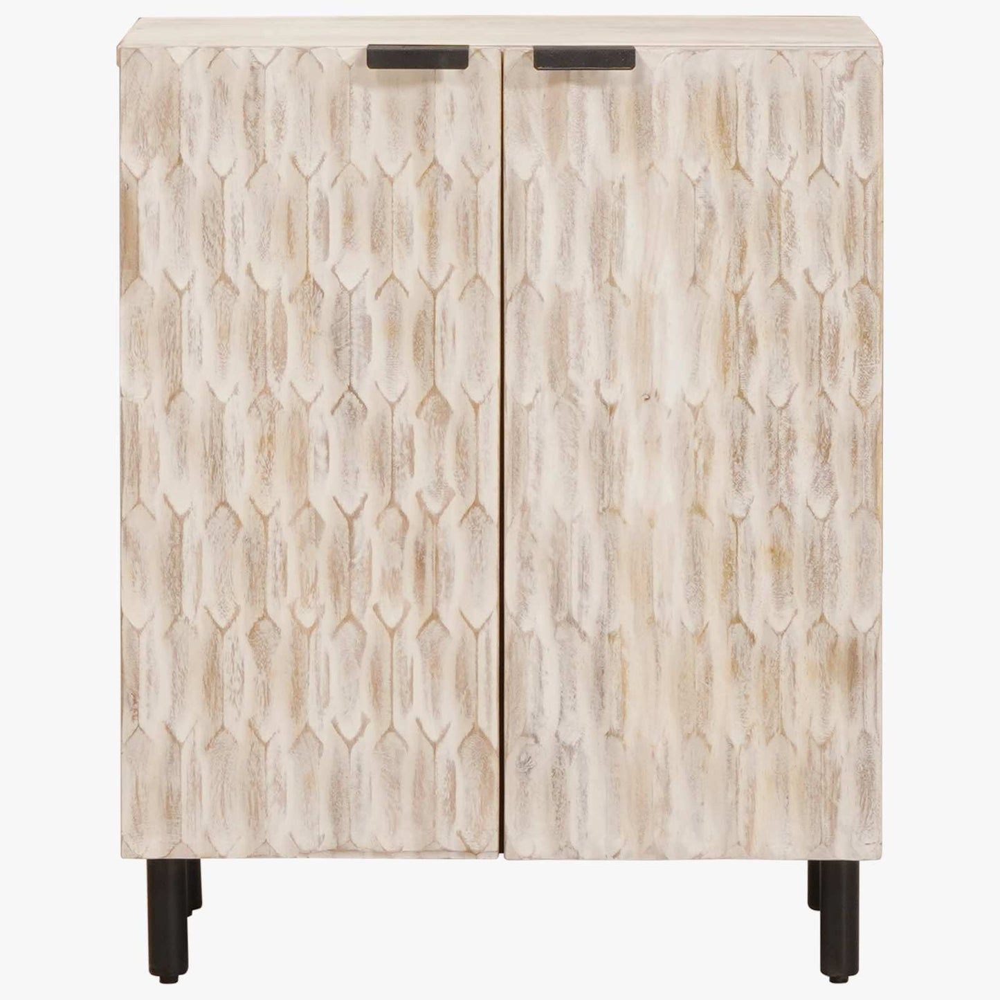 Sideboard 60 x 33 x 75 cm Solid Mango Wood White Wash Finish