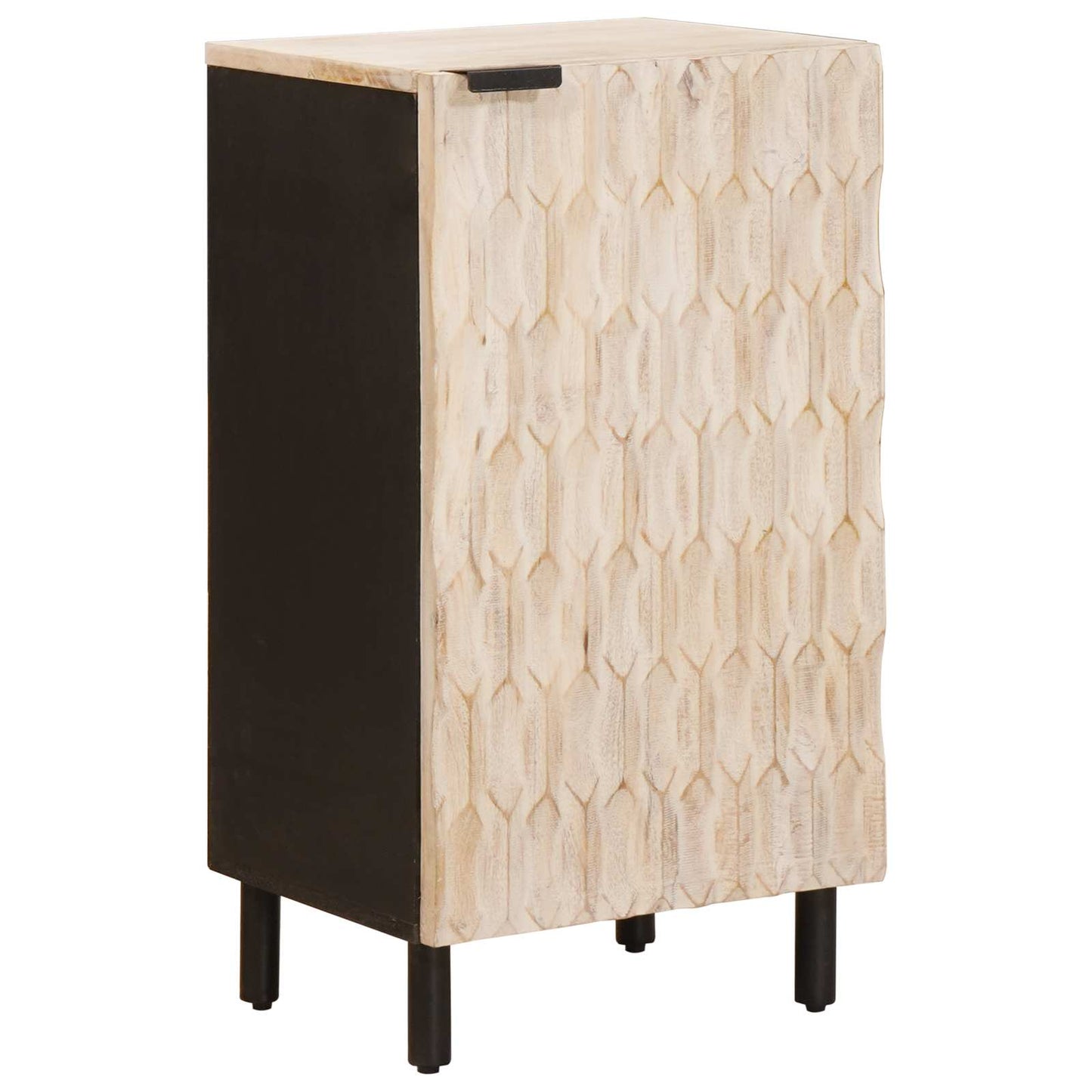 Sideboard White Wash Finish 40 x 33 x 75 cm Solid Mango Wood