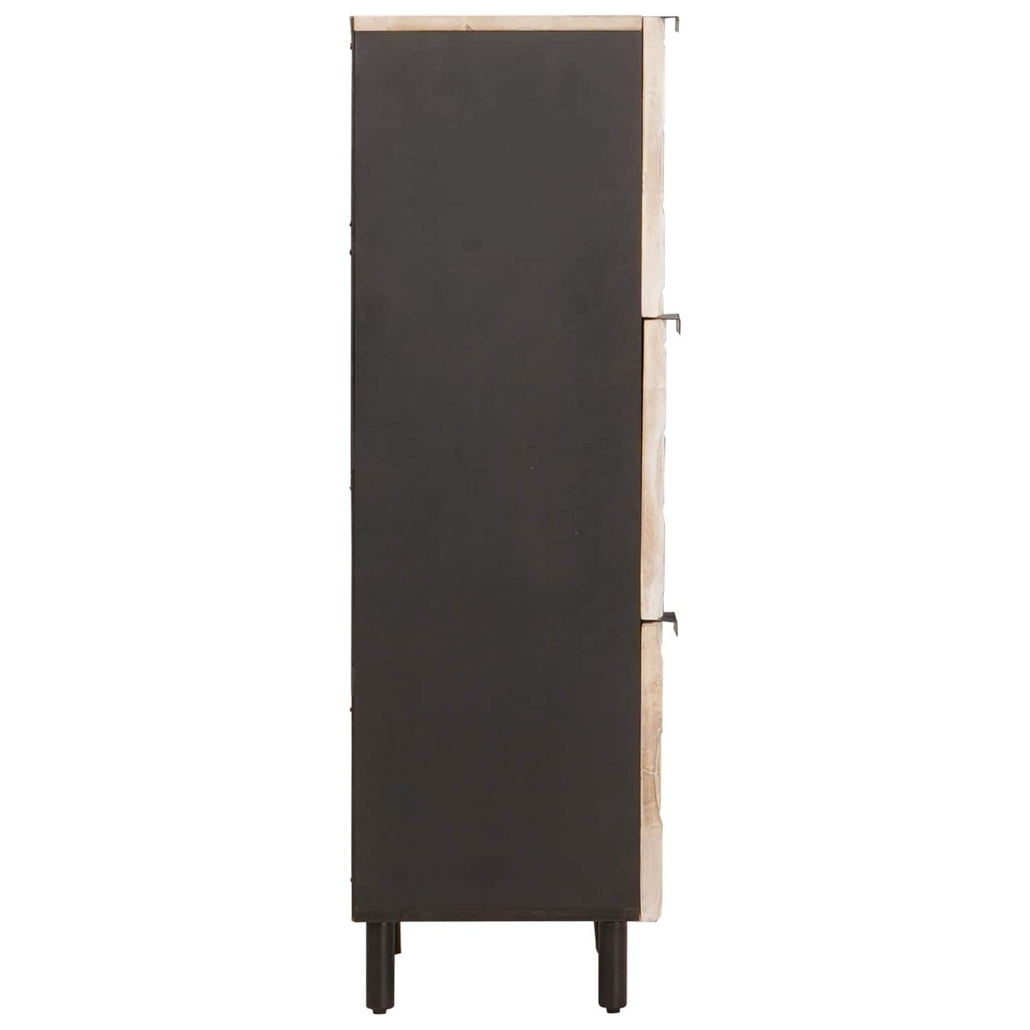 Highboard White Wash Finish 40 x 33 x 110 cm Solid Mango Wood
