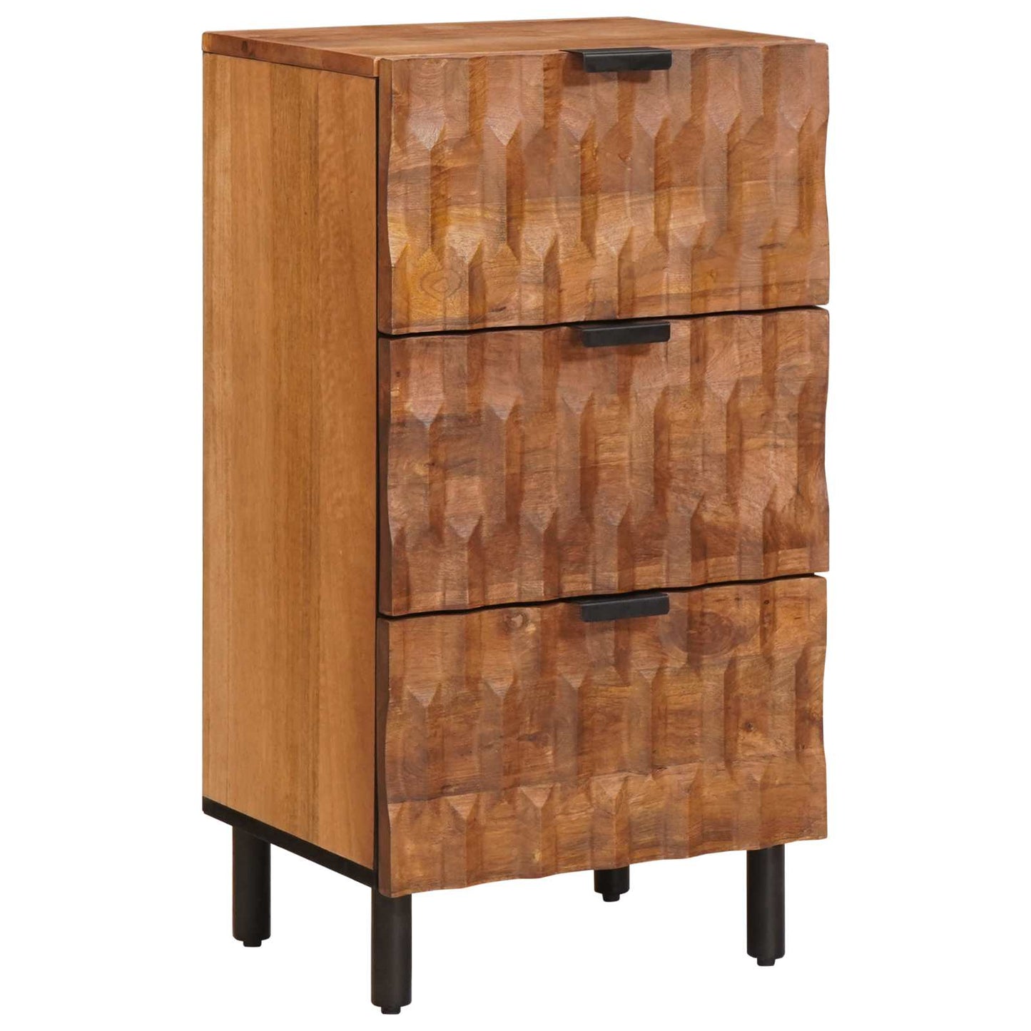 Sideboard Acacia Brown Finish 40 x 33 x 75 cm Solid Mango Wood