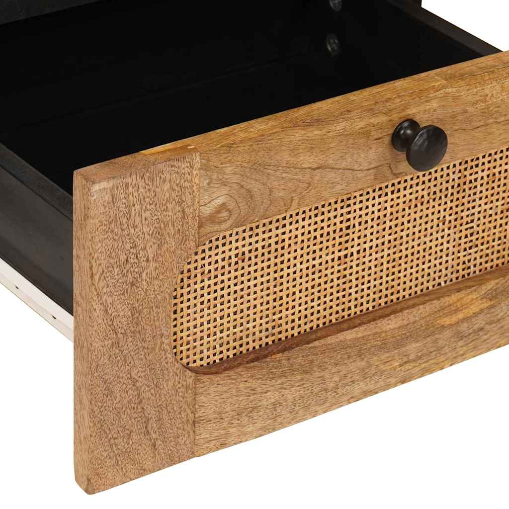 Bedside Cabinet 2 pcs Natural 40 x 33 x 46 cm Solid Mango Wood