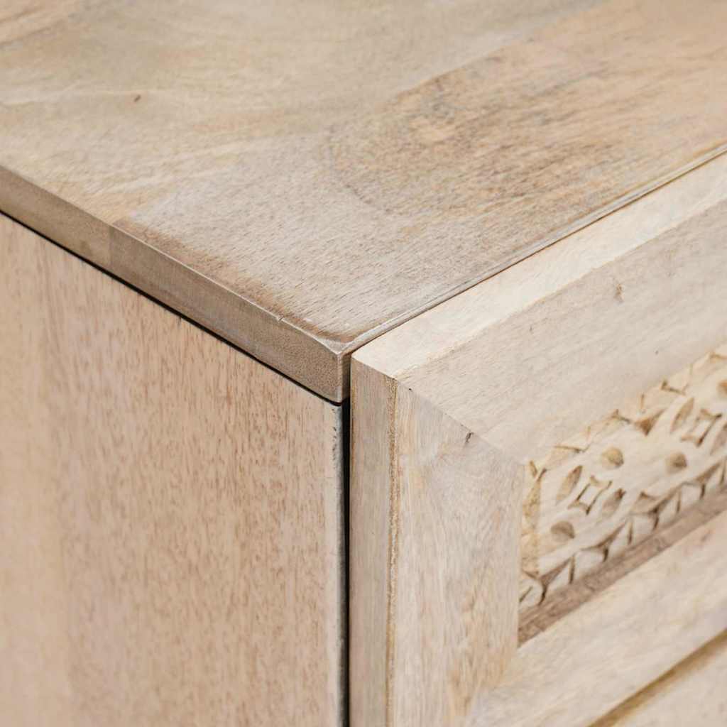 Bedside Cabinet White 50 x 33 x 60 cm Engineered Wood
