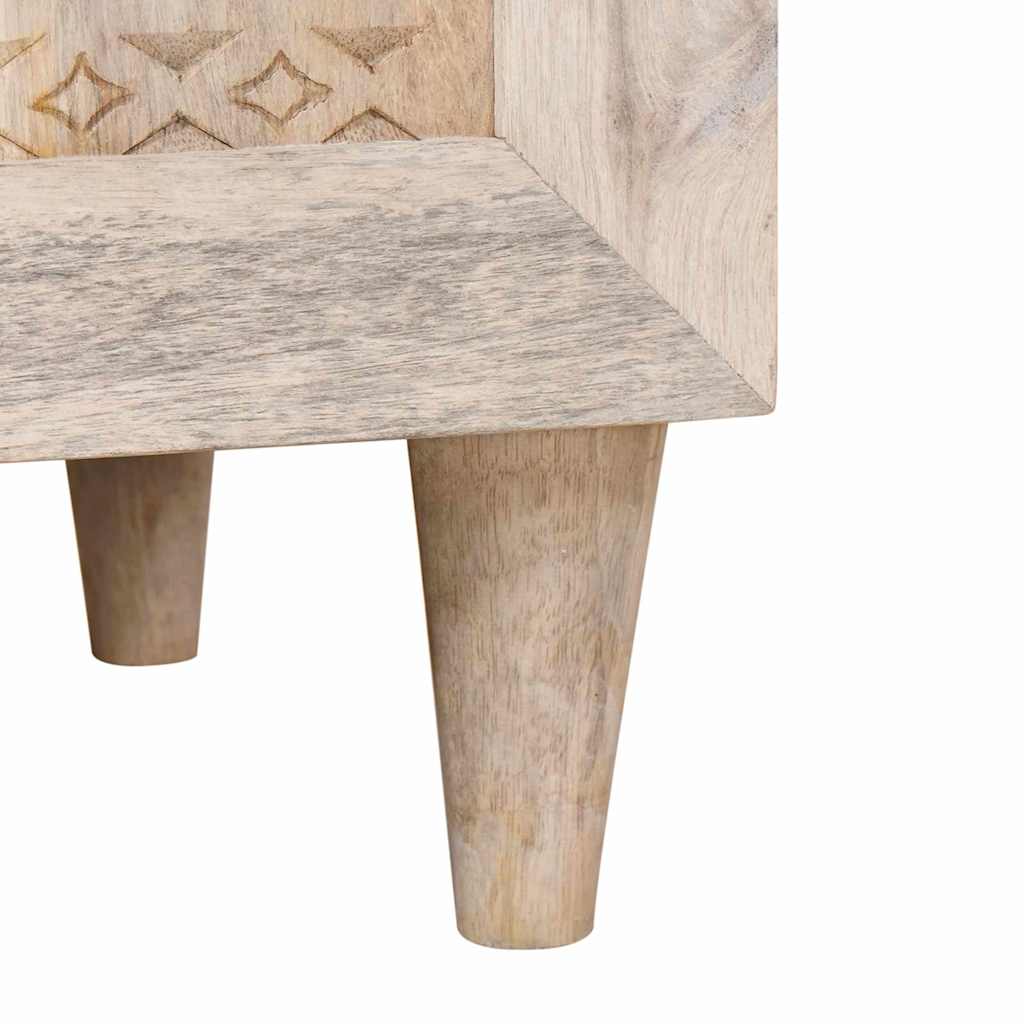 Bedside Cabinet White 50 x 33 x 60 cm Engineered Wood