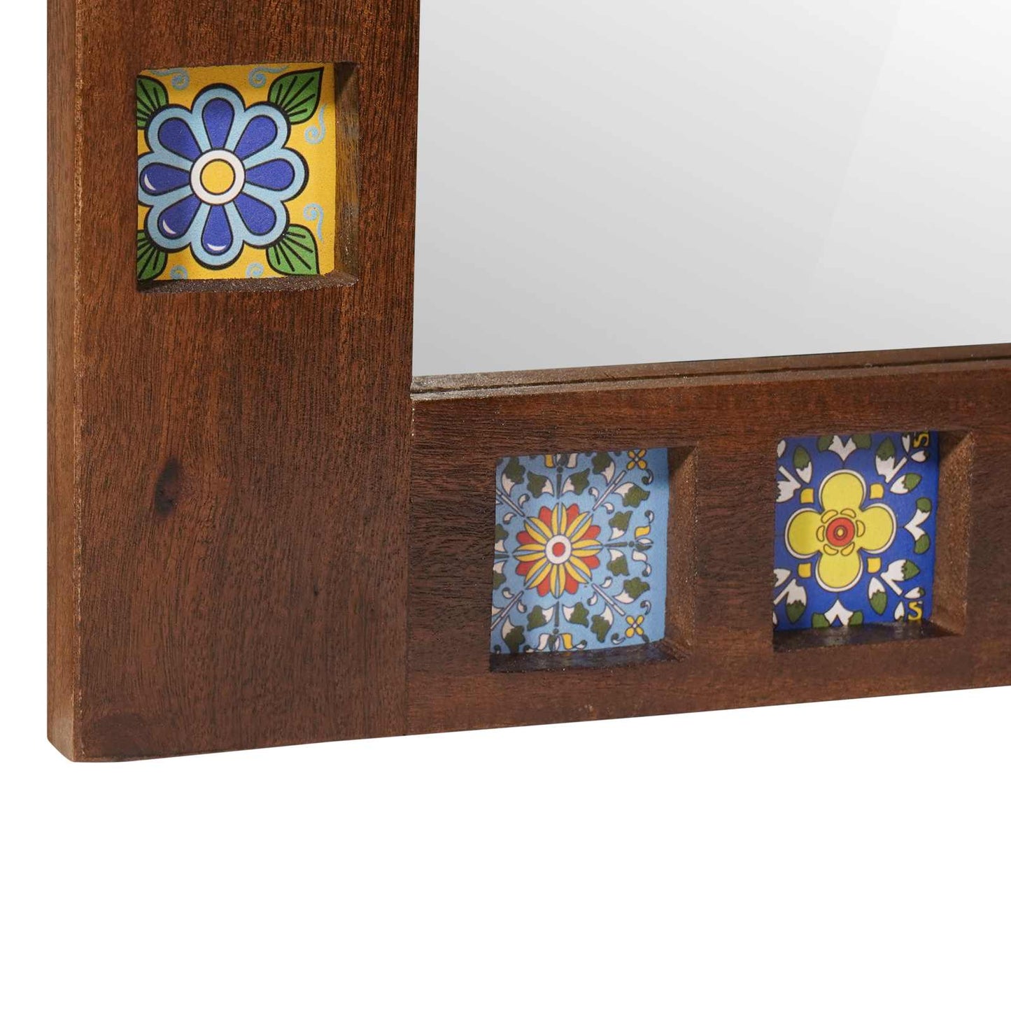 Bathroom Mirror Walnut 50 x 70 x 2.5 cm Solid Mango Wood