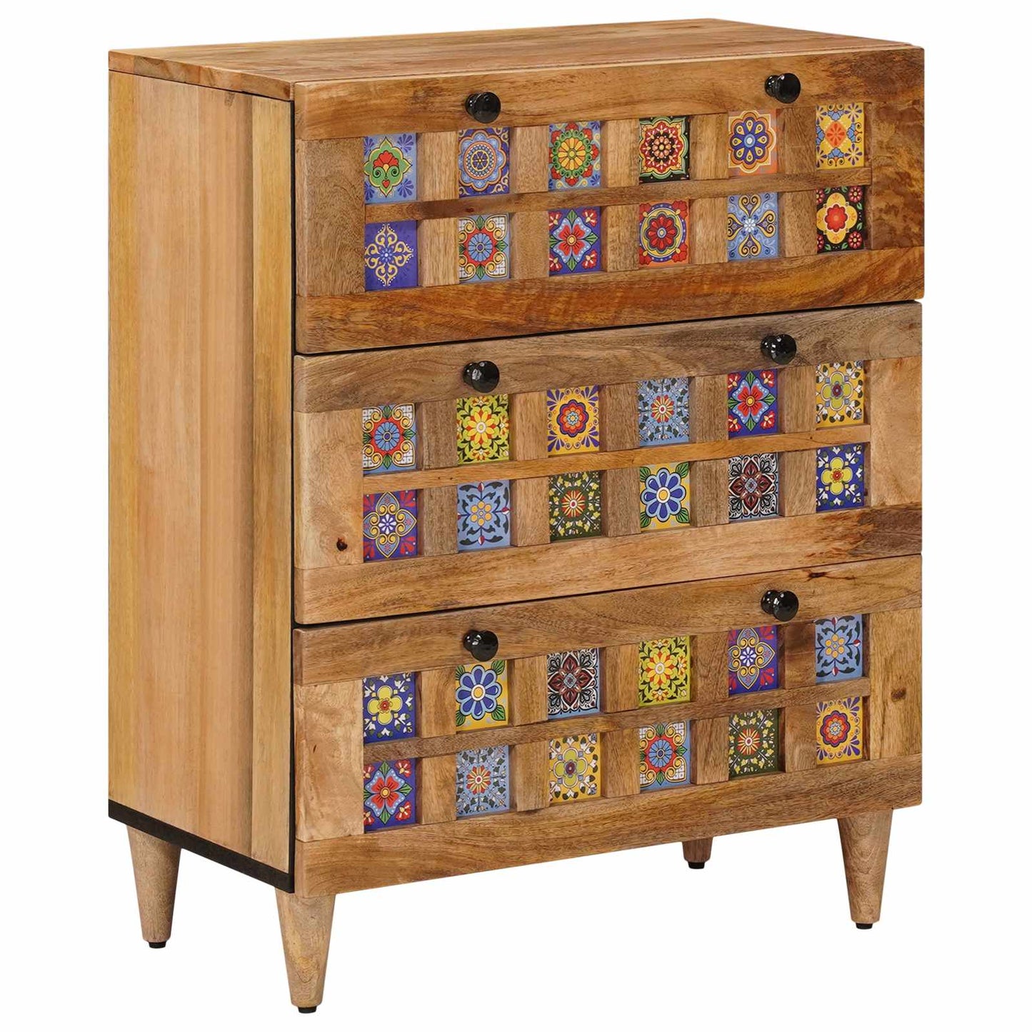 Sideboard 60 x 33 x 75 cm Solid Mango Wood Natural