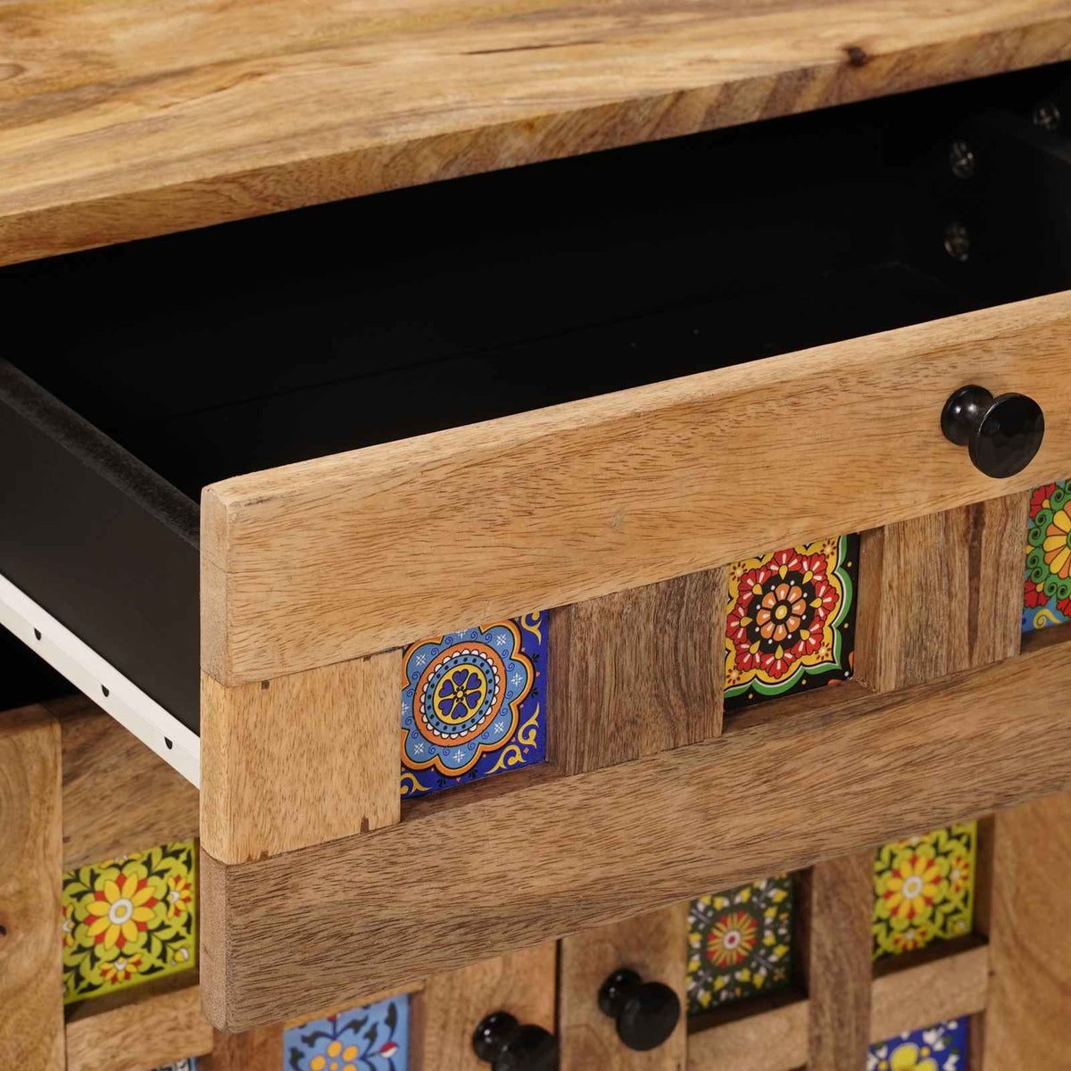 Bedside Cabinet Natural 50 x 33 x 60 cm Solid Mango Wood