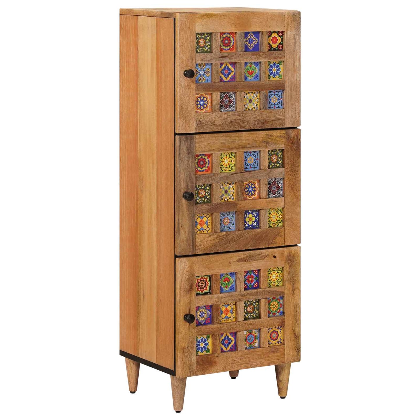 Highboard Natural 40 x 33 x 110 cm Solid Mango Wood