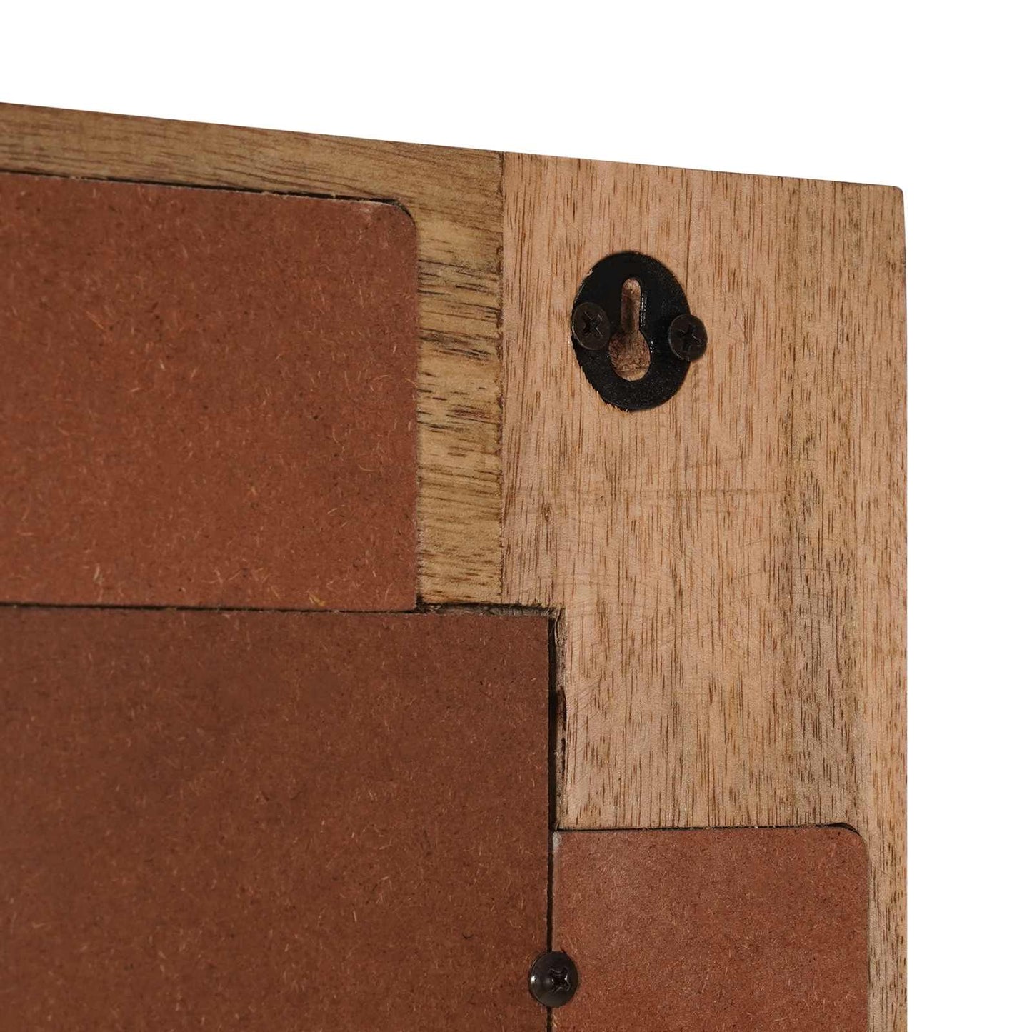 Bathroom Mirror Natural 50 x 70 x 3 cm Solid Mango Wood