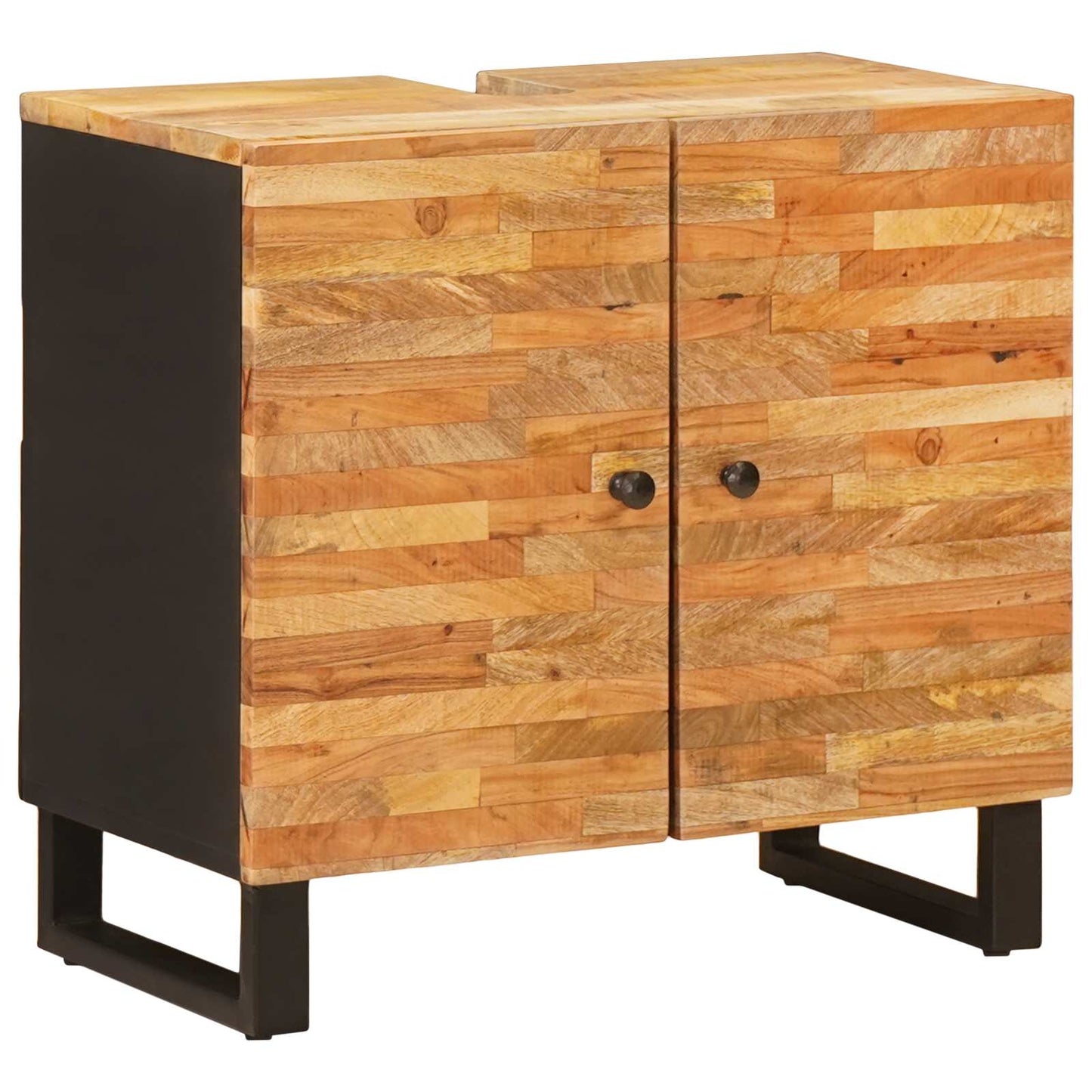 Bathroom Sink Cabinet Natural 62 x 33 x 58 cm Solid Mango Wood