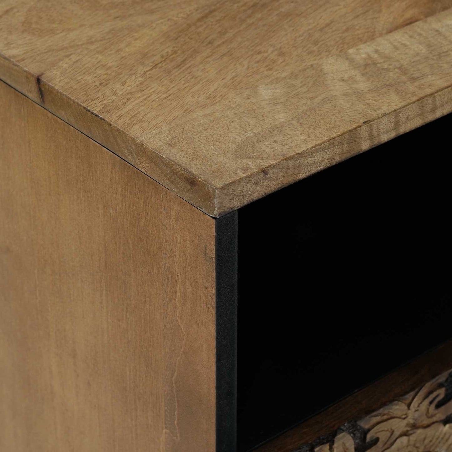 Bed cabinet Brown 50 x 33 x 60 cm Solid Mango Wood